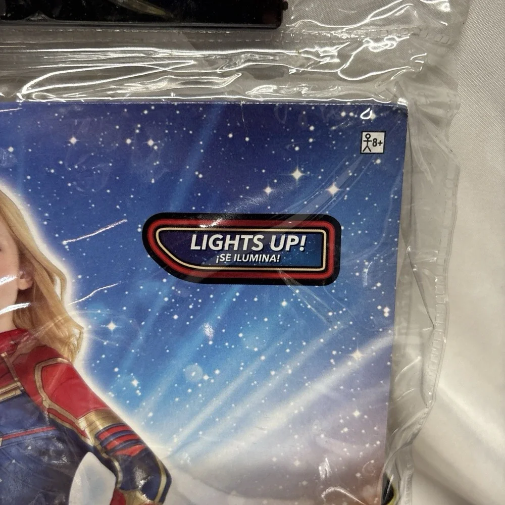 Marvel Captain Marvel Child Costume Size L (12/14) Lights Up